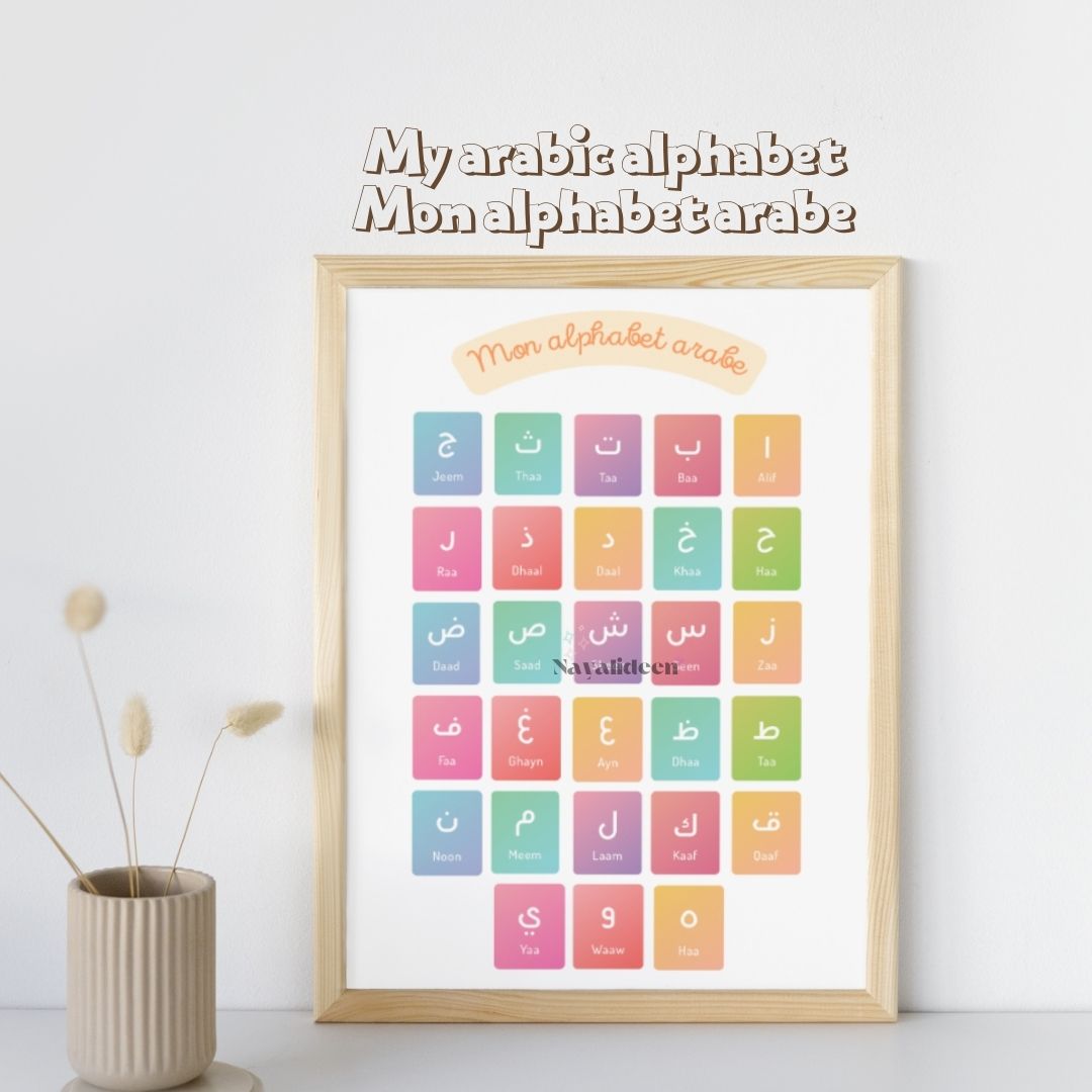 Affiche d'apprentissage islamique pour enfant