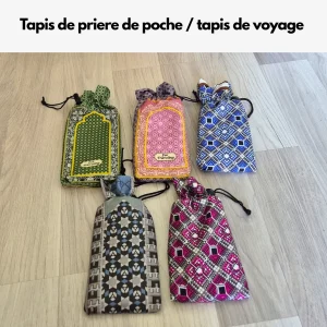 tapis de priere de poche, tapis de priere de voyage, tapis transportable, tapis de poche