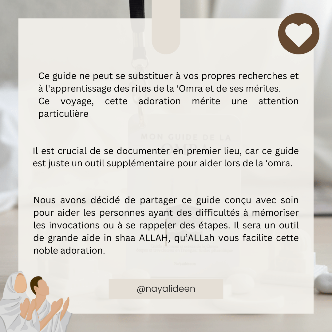 guide de la omra invocation